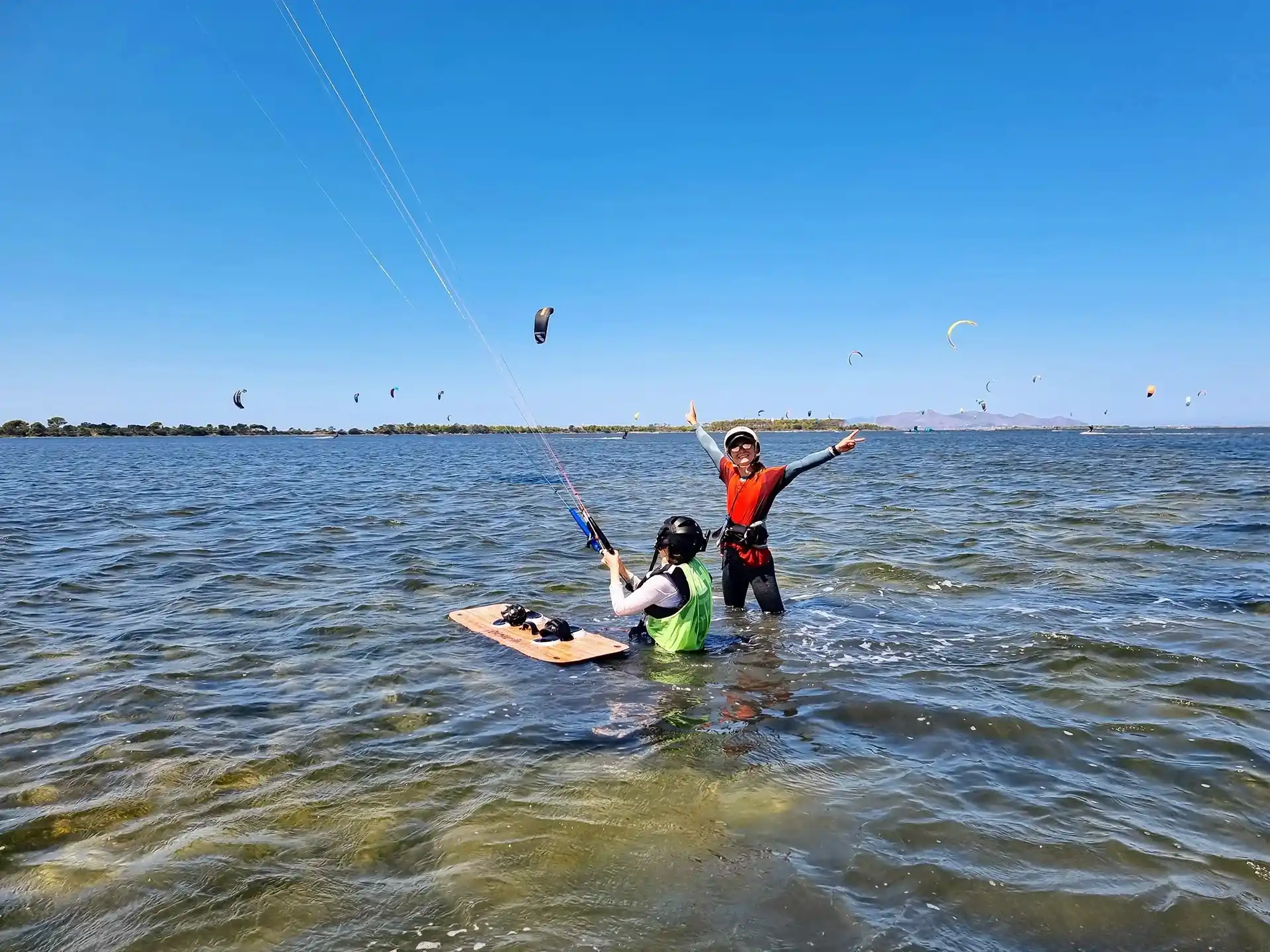 Huge lagoon, a lot of space for learning and improving your kitesurfing skills